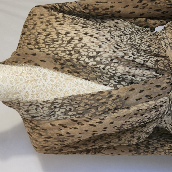 Victoria's Secret Animal Print Semi Sheer Tie Front Side Pockets Light Robe OS - Picture 8 of 13